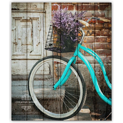 Картины Велосипеды - Велосипед и сирень, Велосипеды, Creative Wood